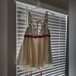 Victoria's Secret Cream and Orange Floral nighty